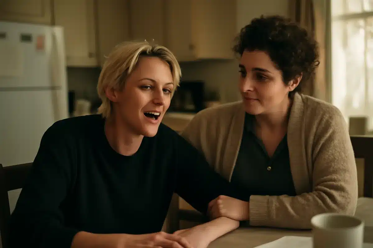 Las interpretaciones son un punto alto. Stewart entrega una Frankie menos contenida de lo habitual: es ligera, cínica y frágil a la vez, capaz de convertir la banalidad en comedia íntima. Shawkat aporta la calidez doméstica que sostiene el contraste